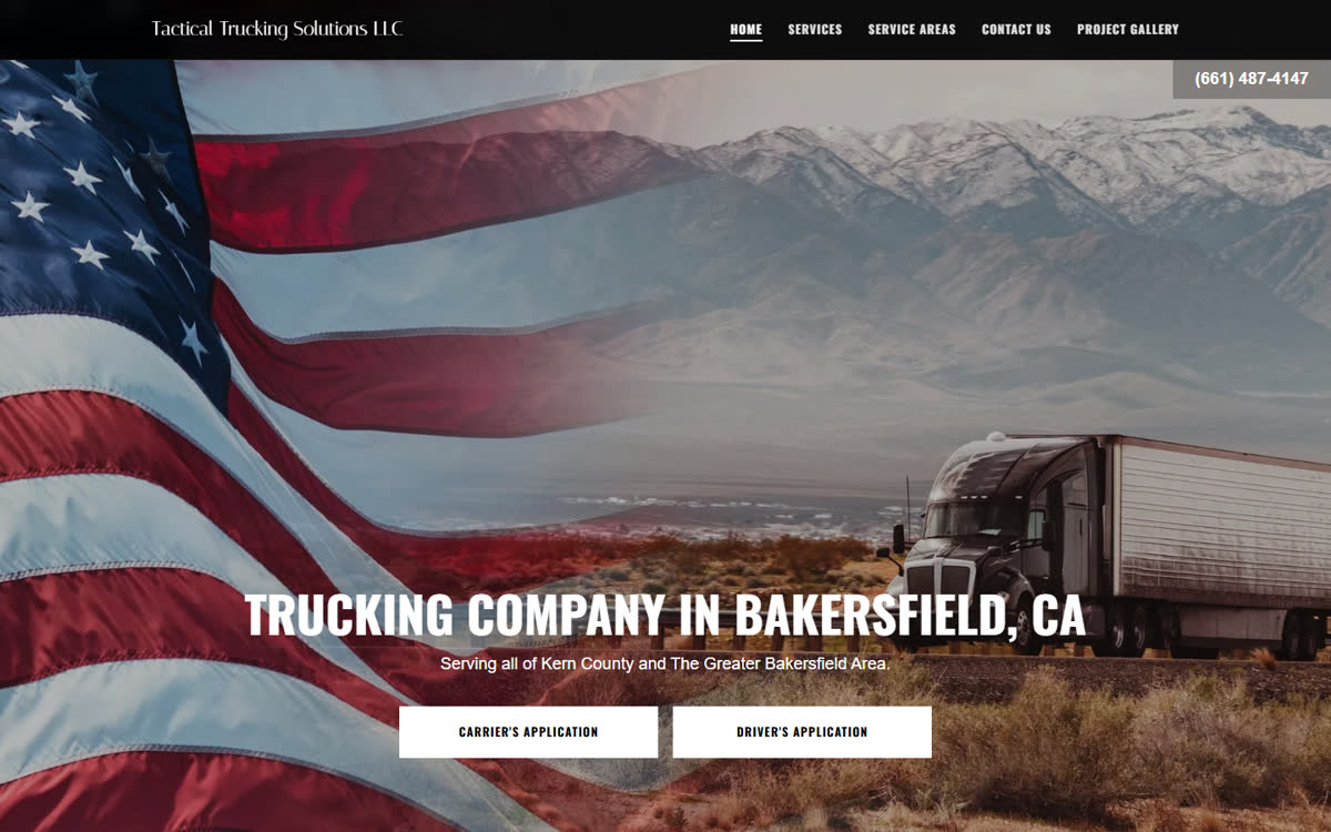 Tactical Trucking Solutions website
